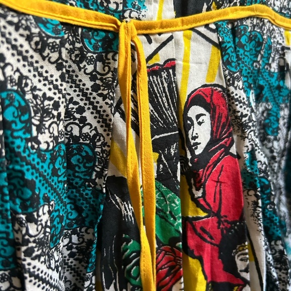 Ankara Dress Handmade Colorful Graphic Print Mini Dress Free Size - Picture 11 of 16